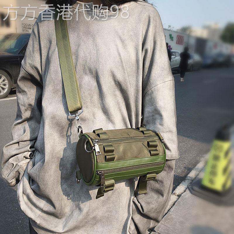 新加坡女包轻奢品牌日系超火港风学生单肩斜挎休闲百搭圆筒包街头