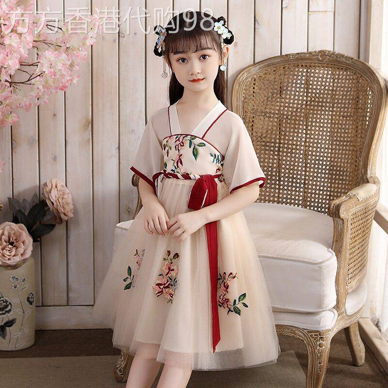 女童夏装汉服2026新款中大童古装公主裙洋气超仙襦裙中国风连衣裙