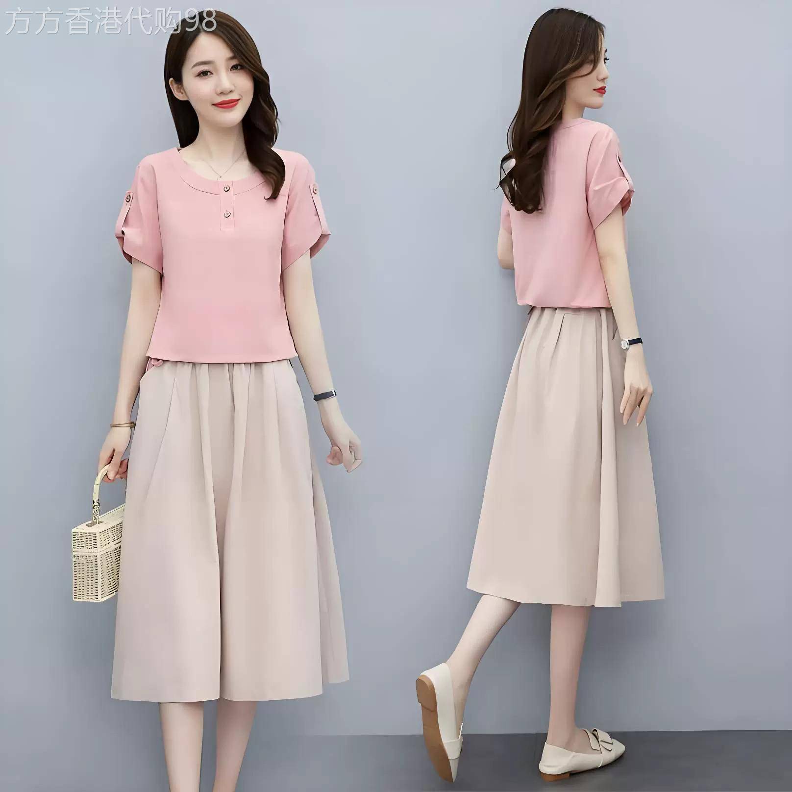 法式棉麻妈妈连衣裙两件套女2026年夏季新款气质遮肉减龄显瘦裙子