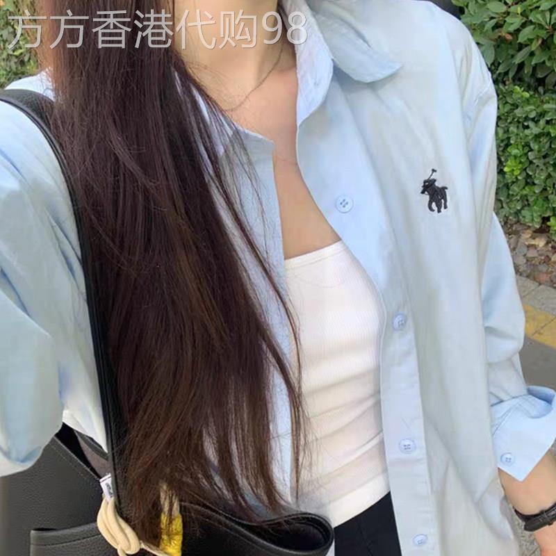 潮牌韩系chic慵懒薄款纯色宽松百搭休闲春秋长袖防晒衬衫衬衣外套