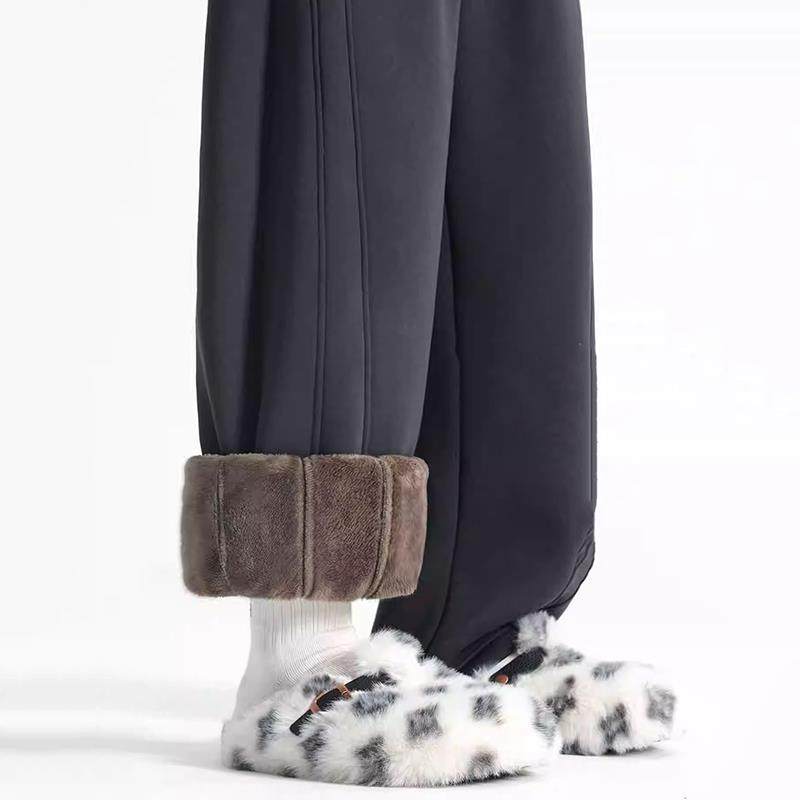 潮牌时尚阔腿弯刀卫裤男士冬季加绒加厚保暖棉裤高级感纯色休闲裤,男装,休闲裤,淘宝优惠券,粉丝福利购,淘宝优惠卷