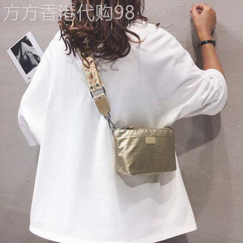 2025新款夏季女包 日韩风珠光尼龙斜挎手机包 百搭个性单肩包