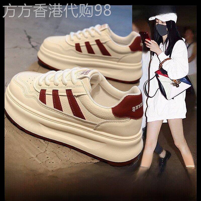 官网小c&k旗舰店2025新款女秋季网红厚底小白鞋百搭休闲板鞋