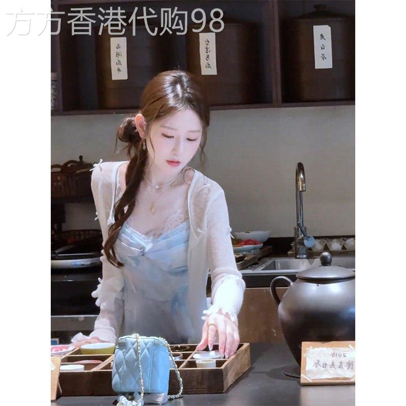 蝴蝶结冰丝防晒开衫女士夏季新款韩系温柔风配裙子外搭透气小披肩