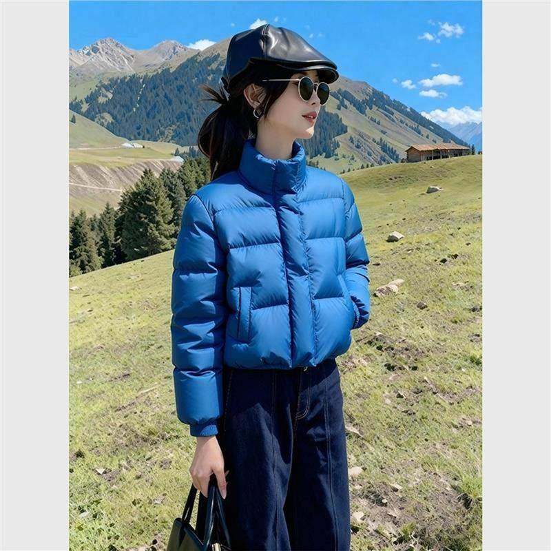 独特别致蓝色短款羽绒棉服女新款时尚复古洋气棉袄漂亮冬装厚外套,女装/女士精品,大码棉服,淘宝优惠券,粉丝福利购,淘宝优惠卷