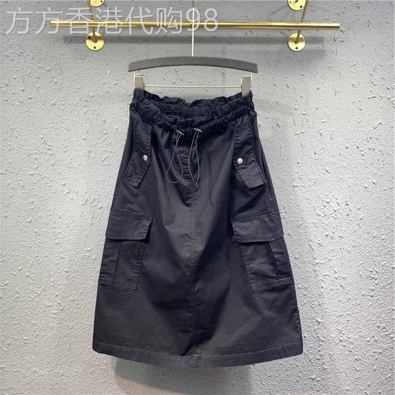 黑色半身裙女士夏季薄款2026新款高腰a字显瘦中长版休闲工作服裙