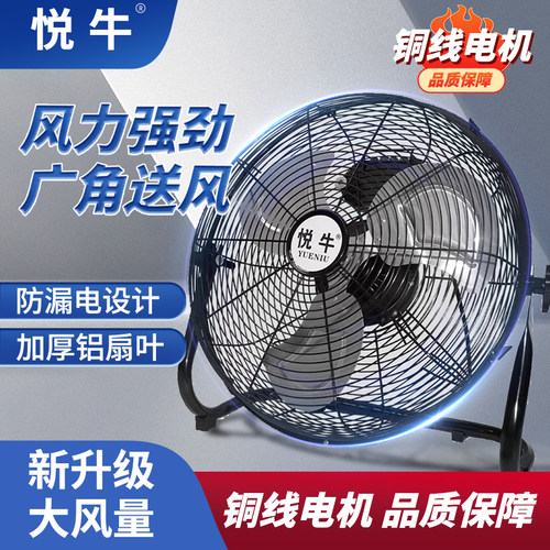 强力工业风扇趴地扇大风力