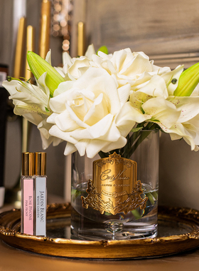 法国COTE NOIRE玫瑰百合无火香氛花持久清新高端扩香花朵摆件礼物