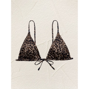 Triangular 泳衣女士bikini cup 泳装 豹纹印花比基尼单件上衣性感