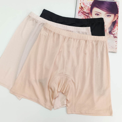 春夏女透气全桑蚕丝二合一安全裤