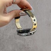 萱芊适用于GT6新款 华为GT5表带watch5pro女款 GT3表带金属拼皮智能荣耀小蛮腰专用女gt2小香风gt4表带fit4pro