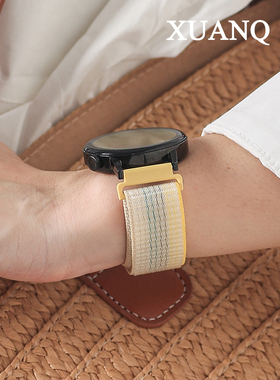 萱芊适用于GT6魔术贴尼龙gt4秋冬gt5运动华为手表GT3表带watch3pro女款GT2pro手表带GT RunnerGT1新款ECG智能