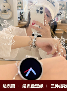 萱芊适用锆石华为手表GT5GT4表带watch543pro女款GT3/2pro手表带皮新款Fit432帆布智能荣耀magic2/4pro手表带