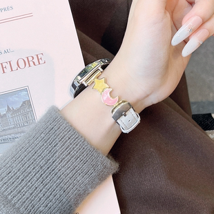 萱芊适用于GT6新款 GT3手表带运动智能荣耀皮质专用女gt2小香风gt4表带fit4pro通用 华为GT5表带watch5pro女款