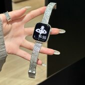 萱芊适用iwatch11苹果手表applewatch10表带s9小众肌理纹不锈钢SE3细款 高级时尚 s10女s8夏季 765Ultra2新款