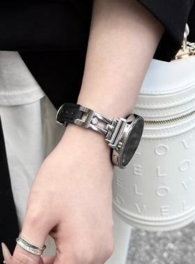 萱芊适用oppowatchx表带手表oppowatch3表带皮质oppo新款watch智能4pro女款原装watch2手环时尚版SE42mm灰色