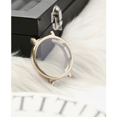 萱芊适用于手表保护壳带膜电镀色华为手表GT5GT4表壳女款 手表壳新款 女智能41mm表盘银黑透明凝霜白皓月银