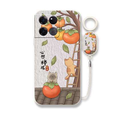 油画心想事成适用一加12手机壳一加11硅胶ace2pro小众oneplusacepro套2v全包10pro可爱9rt卡通防摔7t液态9pro