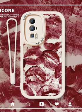 红色唇印适用红米k70手机壳redmik60不会撞壳小米k70pro新款k30高级感k70e套至尊版防摔k40全包k50冷淡k50por
