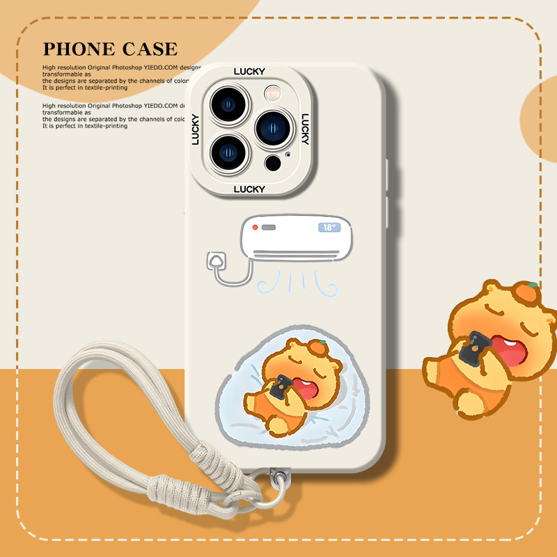 吹空调lulu适用苹果17手机壳iphone16promax噜噜15plus可爱14情侣13mini水豚11新款12卡皮巴拉xr硅胶xs保护套