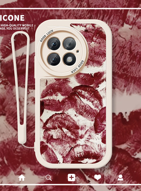 红色唇印适用一加12手机壳一加ace2不会撞壳一加ace2pro高级感11防摔ace2v套oneplusacepro全包竞速版冷淡潮