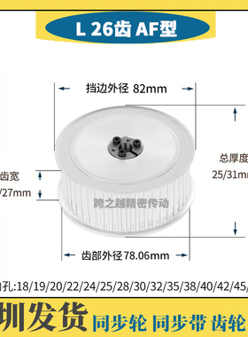 ECB/HPLA现货L26齿免键AF齿宽21/27胀紧套同步轮涨套内孔18-40mm