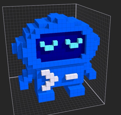 Codex宝宝3d像素小蓝3d打印潮玩桌面摆件周边吉祥物模型模玩