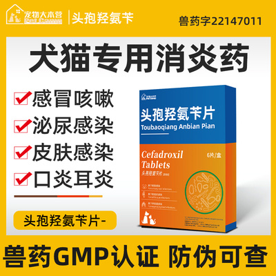 宠物大本营狗狗消炎药宠物用猫咪用皮肤炎尿路感染尿道炎泌尿头孢