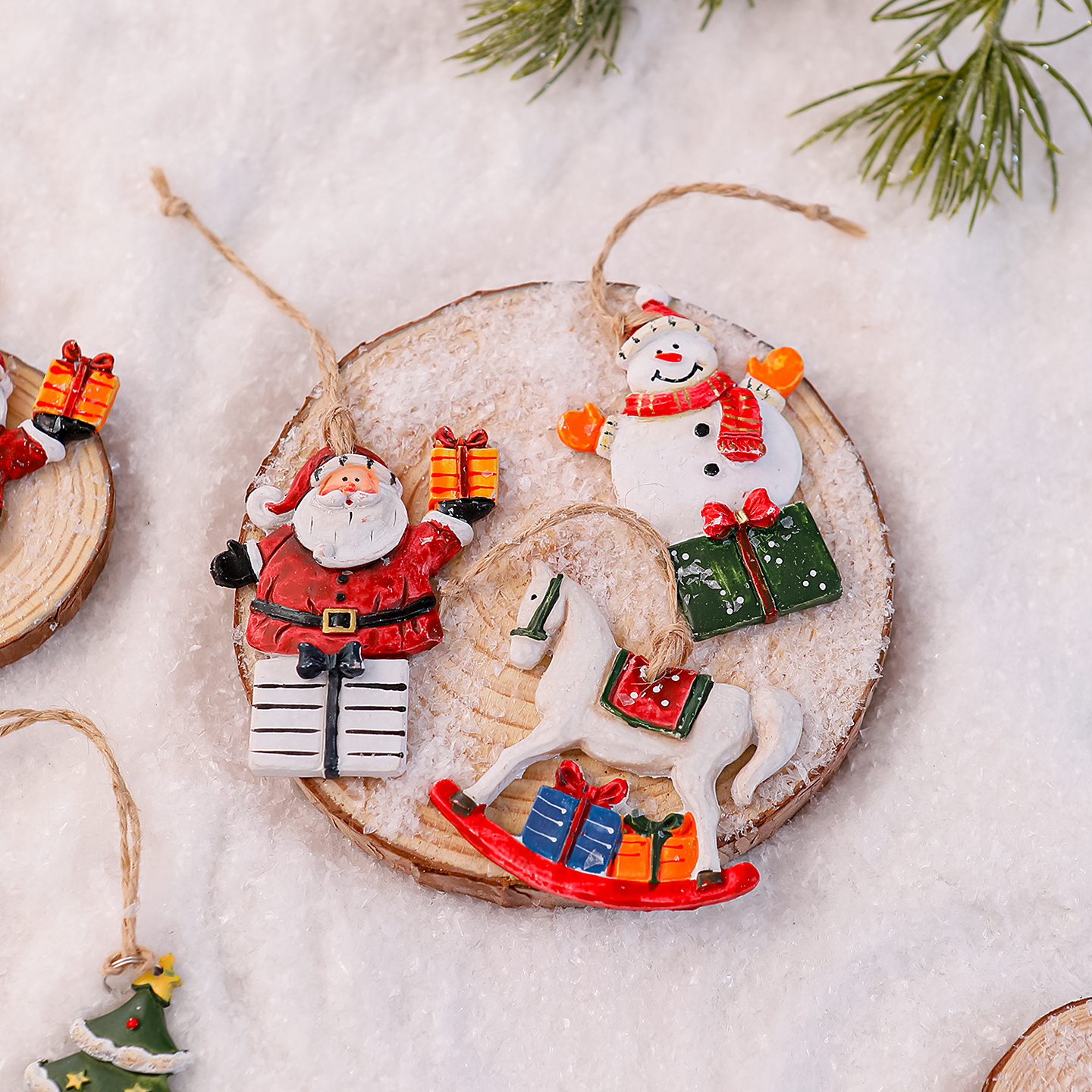 圣诞节装饰品圣诞老人雪人创意挂件店铺门口圣诞树装饰布置小道具