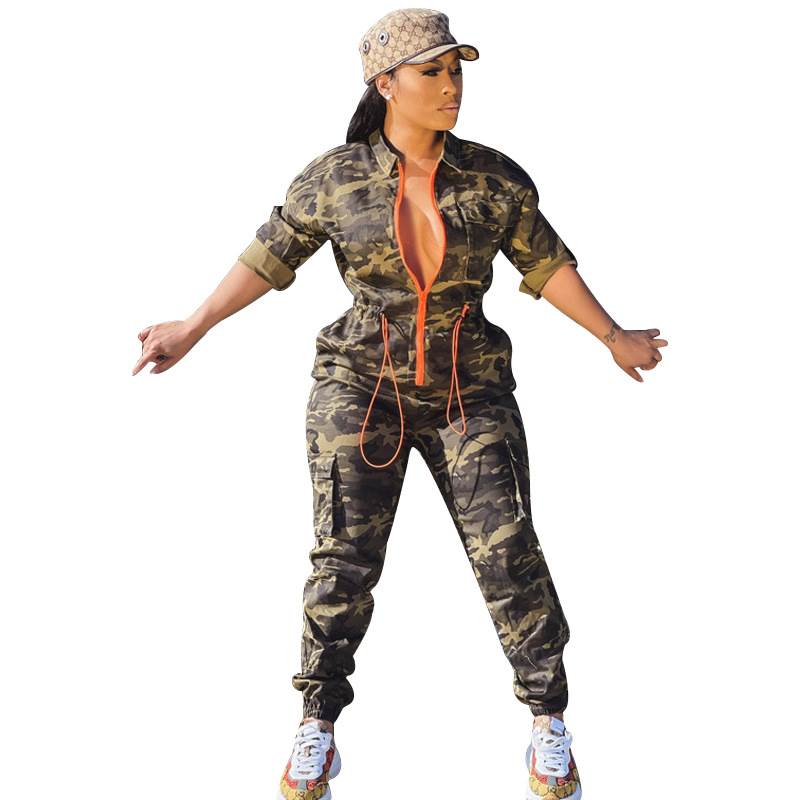 Plus size women's V-neck jumpsuit plus size summer rompe