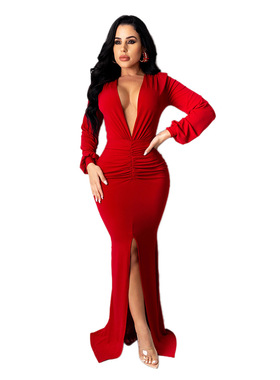 Party Dress for Women Elegant Lady Christmas Dress Red Mini