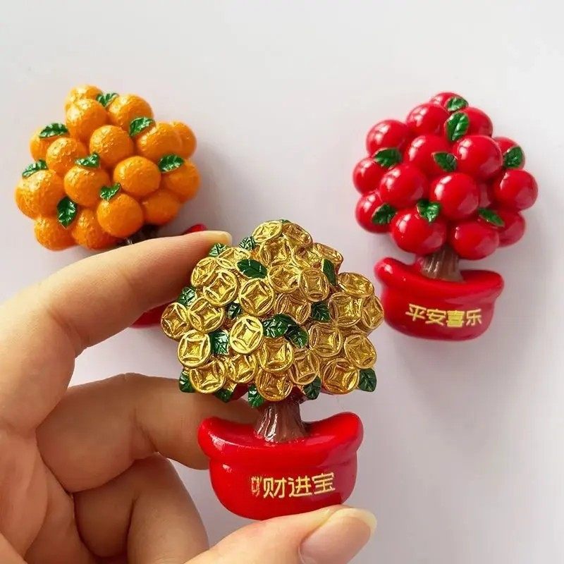 发财树冰箱贴 磁吸幸运树脂创意小众搞怪礼物冰箱装饰喜庆冰箱贴,家居饰品,装饰摆件,淘宝优惠券,粉丝福利购,淘宝优惠卷