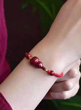 2025年新款 葫芦手串红绳手炼编织脚绳本命年手绳 男女同款随身带