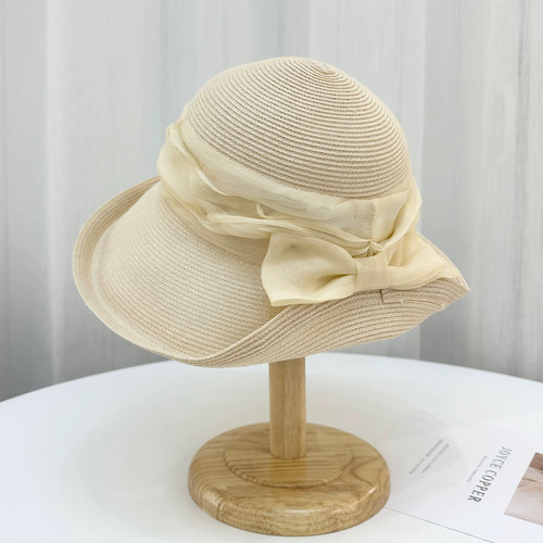 遮阳帽桑蚕丝新款渔夫帽2025春夏天薄款草帽防晒帽时尚太阳帽子女