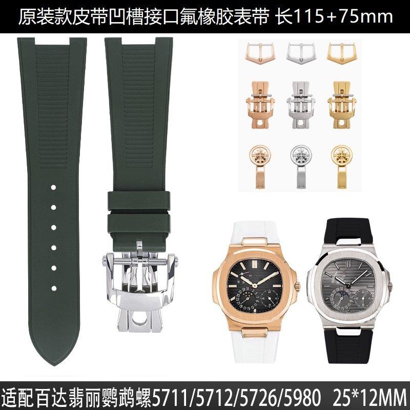 原装款凹槽氟橡胶表带适