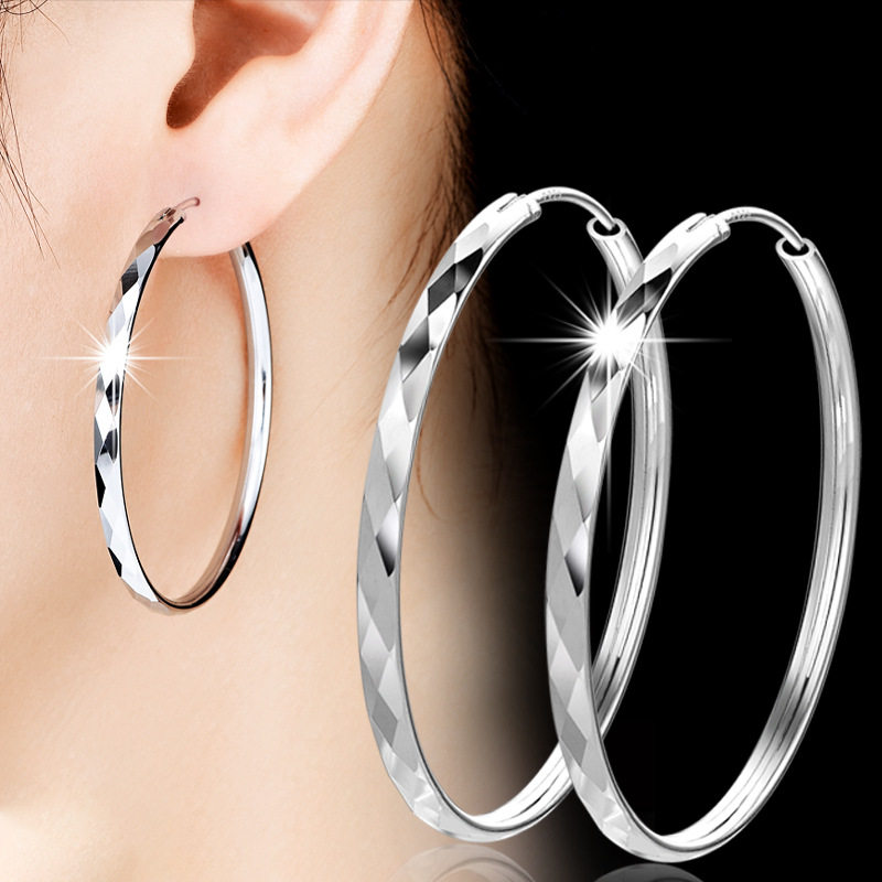 足银耳饰999纯银耳环女潮耳坠个性耳圈气质网红大圈圈送女友礼物,饰品/流行首饰/时尚饰品新,银饰耳饰,淘宝优惠券,粉丝福利购,淘宝优惠卷