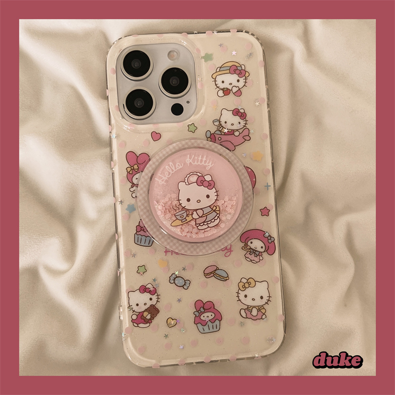 独壳 少女心可爱美乐蒂磁吸支架适用苹果16手机壳iPhone15promax新款14ProMax防摔13pro女款双层壳手机套硬壳
