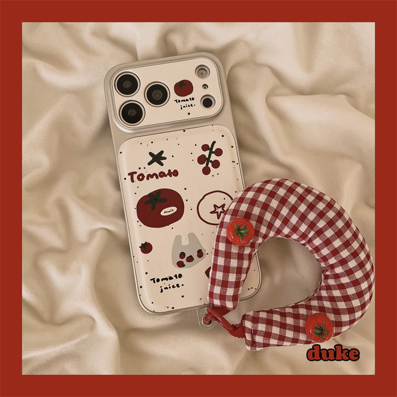 独壳 ins韩系泼墨涂鸦番茄挂绳适用苹果17promax手机壳小众创意iPhone16新款15防摔14pro女款全包手机套硬壳,3C数码配件,手机保护套/壳,淘宝优惠券,粉丝福利购,淘宝优惠卷