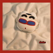 卡通搞怪蜡笔小新适用airpodspro2代保护套苹果耳机保护壳airpods3无线蓝牙耳机套airpod1 2代趣味硅胶耳机壳