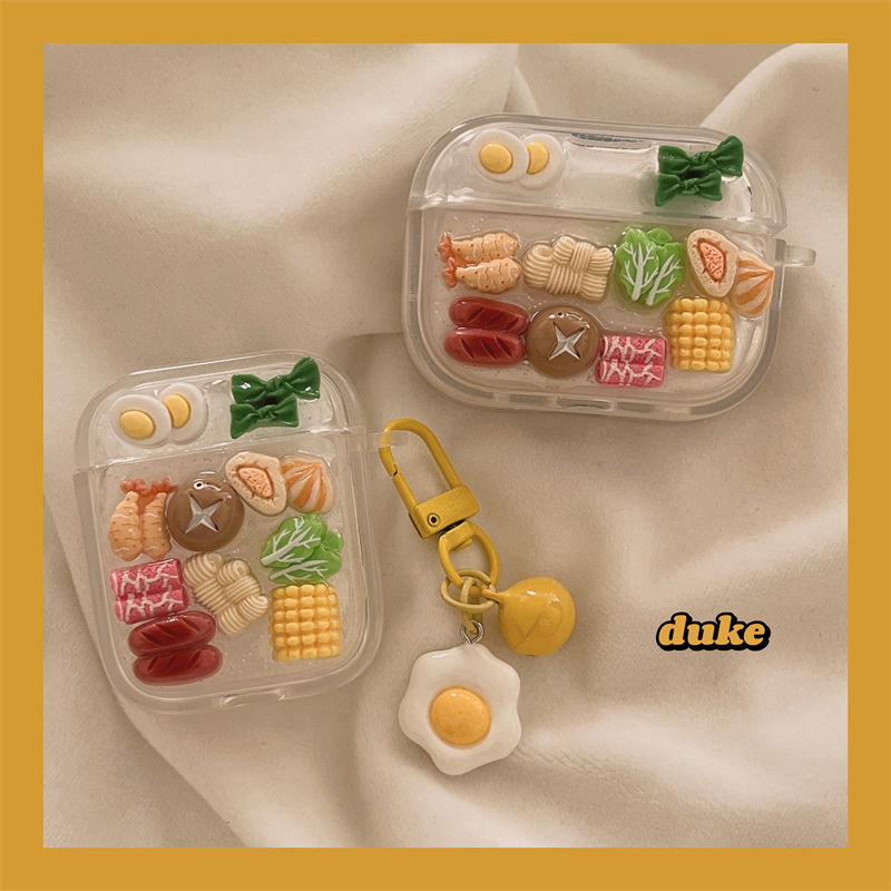 卡通立体蔬菜火锅食材苹果耳机壳