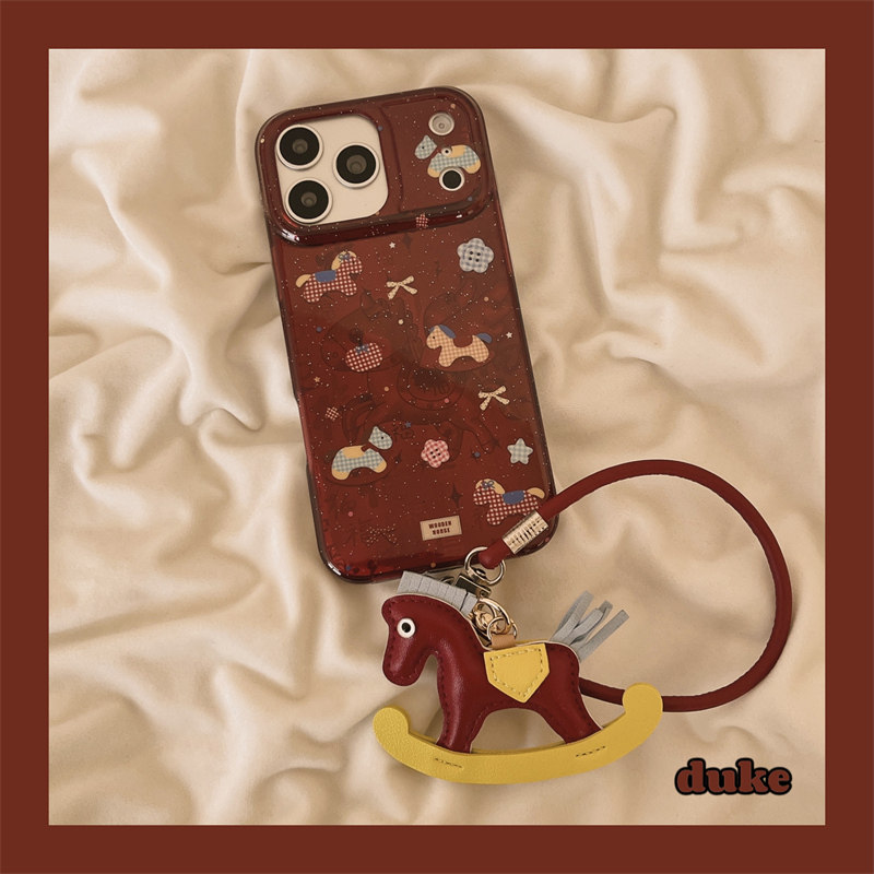 独壳 新年红色小马带挂绳适用苹果17promax手机壳创意本命年iPhone16新款15防摔14pro女款13双层壳手机套硬壳,3C数码配件,手机保护套/壳,淘宝优惠券,粉丝福利购,淘宝优惠卷