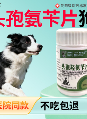 头孢氨苄片狗头孢羟氨苄片猫宠物兽用消炎药感冒咳嗽外伤呼吸感染