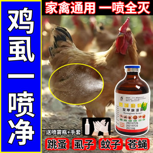 双甲脒溶液鸡虱子药兽用鸡圈跳蚤驱虫喷雾养鸡场专用一喷净杀虫剂