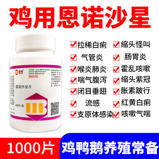 恩诺沙星鸡用兽用鸡药鸭鹅咳嗽拉稀感冒腹泻鸡病全治养鸡专用药片