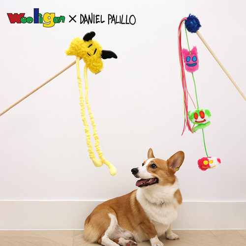 Wooligan*DANIEL PALILLO联名逗猫棒长杆猫咪小型犬自嗨耐咬丝带