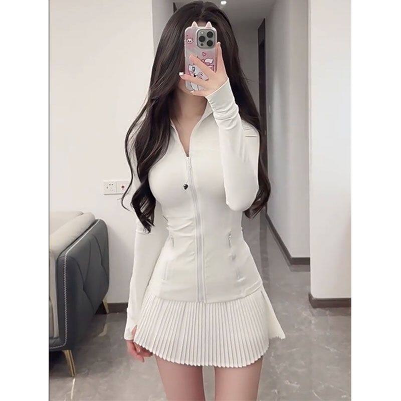 大白修身瑜伽服外套女202