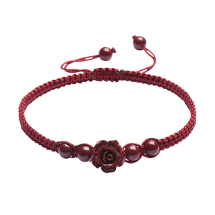 正品天然朱砂红绳手链女款手串手工编织脚链本命年马年脚绳脚链子