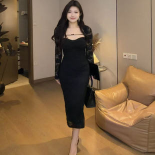 穿冬款 性感可搭配套装 包臀蕾丝连衣裙修身 onee自制小个子收腰法式