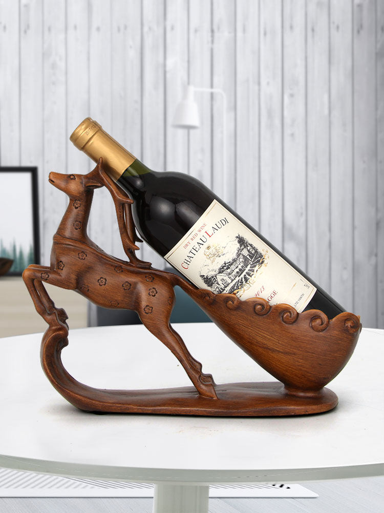 创意鹿酒架装饰品现代梅花鹿家居配件客厅酒柜装饰乔迁礼物