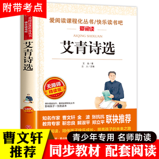 正版 无障碍精读天地出版 初中版 15岁散文诗歌诗集 社 九年级必读青少年课外阅读书籍五六七八年级畅销书籍原著艾青著12 艾青诗选书